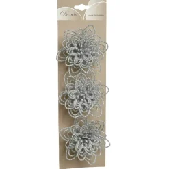 Confezione di fiori Floralia su clip Argento