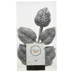 Confezione di 12 foglie Alpine Argento