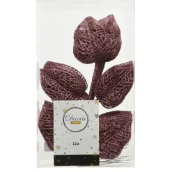 Confezione di 12 foglie Alpine Rosa antico