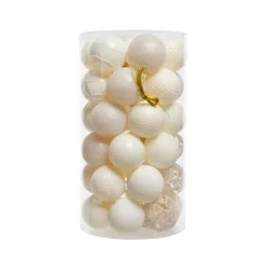 Confezione di 37 palline di Natale (D60 mm) Alpine mix Bianco panna