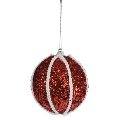 Confezione di 12 palline di Natale (Ø80 mm) Zébrures Rosso