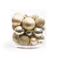 Confezione di 30 palline di Natale assortite New Alpine Perla