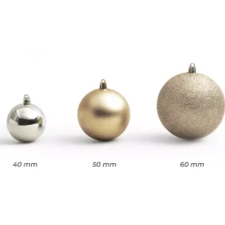 Confezione di 30 palline di Natale assortite New Alpine Perla