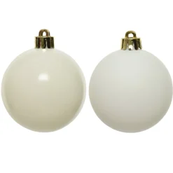 Confezione di 6 palline di Natale (D80 mm) Alpine Bianco panna