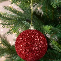 Confezione di 12 palline di Natale (Ø80 mm) Sury Rosso