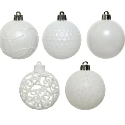 Confezione di 37 palline di Natale (D60 mm) Alpine mix Bianco