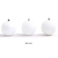 Confezione di 30 palline di Natale (D80 mm) New Alpine Bianco
