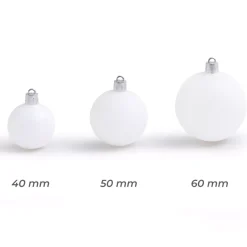 Confezione di 30 palline di Natale assortite New Alpine Bianco