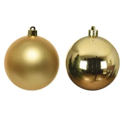 Confezione di 6 palline di Natale (D80 mm) Alpine Oro