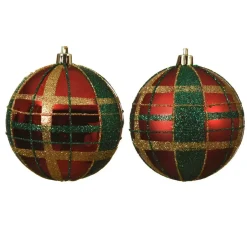 Confezione di 12 palline di Natale (D80 mm) kity Rosso