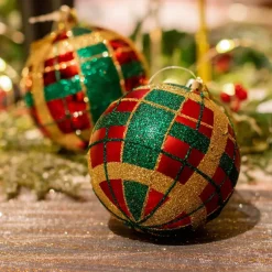 Confezione di 12 palline di Natale (D80 mm) kity Rosso