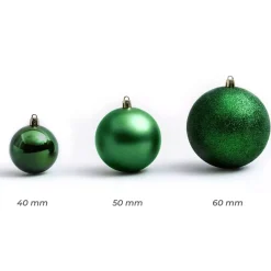 Confezione di 30 palline di Natale assortite New Alpine Verde abete