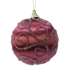 Confezione di 12 palline di Natale (Ø80 mm) Cyria Mogano