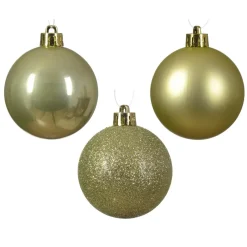 Confezione di 30 palline di Natale Alpine assortite Pistacchio