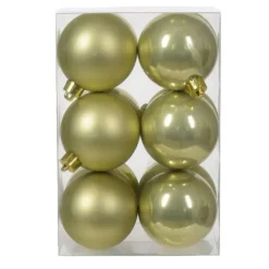 Confezione di 12 palline di Natale (D60 mm) Alpine Pistacchio