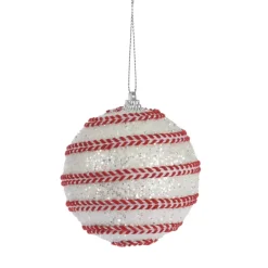 Confezione di 12 palline di Natale (Ø80 mm) Venusa Rosso