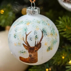 Confezione di 3 palline di Natale (D80 mm) in vetro Comète Bianco