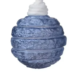 Confezione di 3 palline di Natale (D80 mm) vetro Silva Blu notte