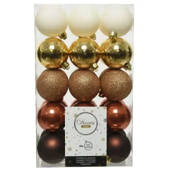 Confezione di 30 palline di Natale (D60 mm) Alpine multi Camel