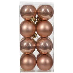 Confezione di 16 palline di Natale (D40 mm) Alpine Rosa scintillate