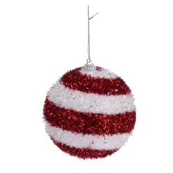 Confezione di 3 palline di Natale (Ø100 mm) Spiralis Rosso
