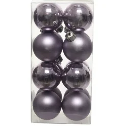 Confezione di 16 palline di Natale (D40 mm) perle Alpine Lilla