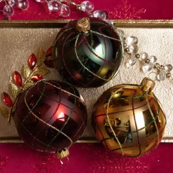 Confezione di 6 palline di Natale (Ø80 mm) Carreaux Multicolore