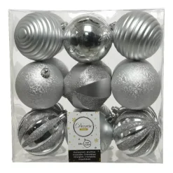 Confezione di 18 palline di Natale (D80 mm) Anaelle Argento
