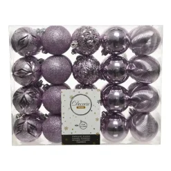 Confezione di 40 palline di Natale (D60 mm) Cyriane Lilla