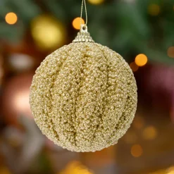 Confezione di 12 palline di Natale (Ø80 mm) Etincelle Oro