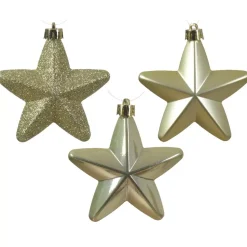 Confezione di 6 stelle di Natale da appendere Alpine Pistacchio