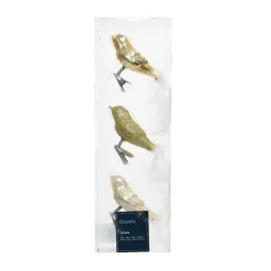 Confezione di 3 uccelli in vetro (8 cm) Sven Perla