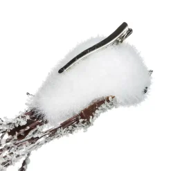 Confezione di 3 uccelli Palermo con pinza Bianco