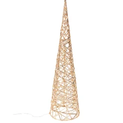 Cono luminoso con pile 30 micro LED (H60 cm) Éclats Bianco caldo