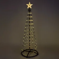 Cono luminoso Digital 370 Micro Led (H210 cm) Twinkling Nero e bianco Caldo