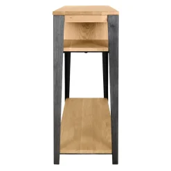 Consolle 1 cassetto in rovere massiccio e metallo (120 x 85 cm) Bristol Naturale
