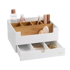 Contenitore per trucchi con cassetto Natureo Bianco