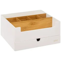 Contenitore per trucchi con cassetto Natureo Bianco