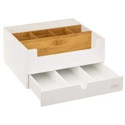 Contenitore per trucchi con cassetto Natureo Bianco