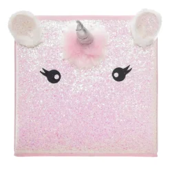 Contenitore portaoggetti bambini (29 x 29 cm) Unicorno Rosa