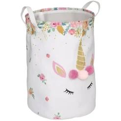Contenitore portaoggetti bambini (35 x 50 cm) Unicorno Rosa