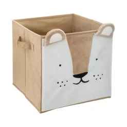 Contenitore portaoggetti bambino (29 x 29 cm) Leone Marrone