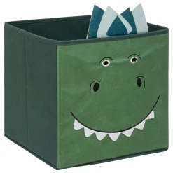 Contenitore portaoggetti per bambini Dino Verde