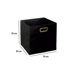 Contenitore portaoggetti (31 x 31 cm) Helena Nero