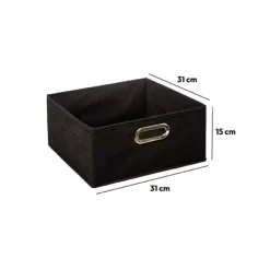 Contenitore portaoggetti (31 x 15 cm) Helena Nero