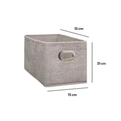 Contenitore (15 x 31 cm) Helena Beige sfumato