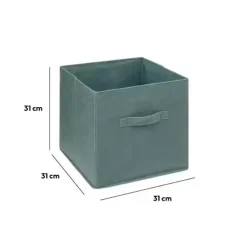 Contenitore (31 x 31 cm) Velluto Kaki