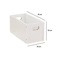 Contenitore (15 x 31 x 15 cm) Mano Bianco