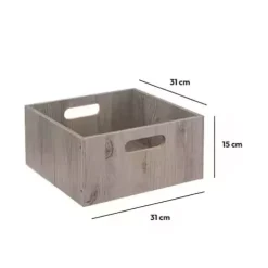 Contenitore (31 x 31 x 15 cm) Mano Grigio