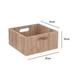 Contenitore (31 x 31 x 15 cm) Mano Naturale